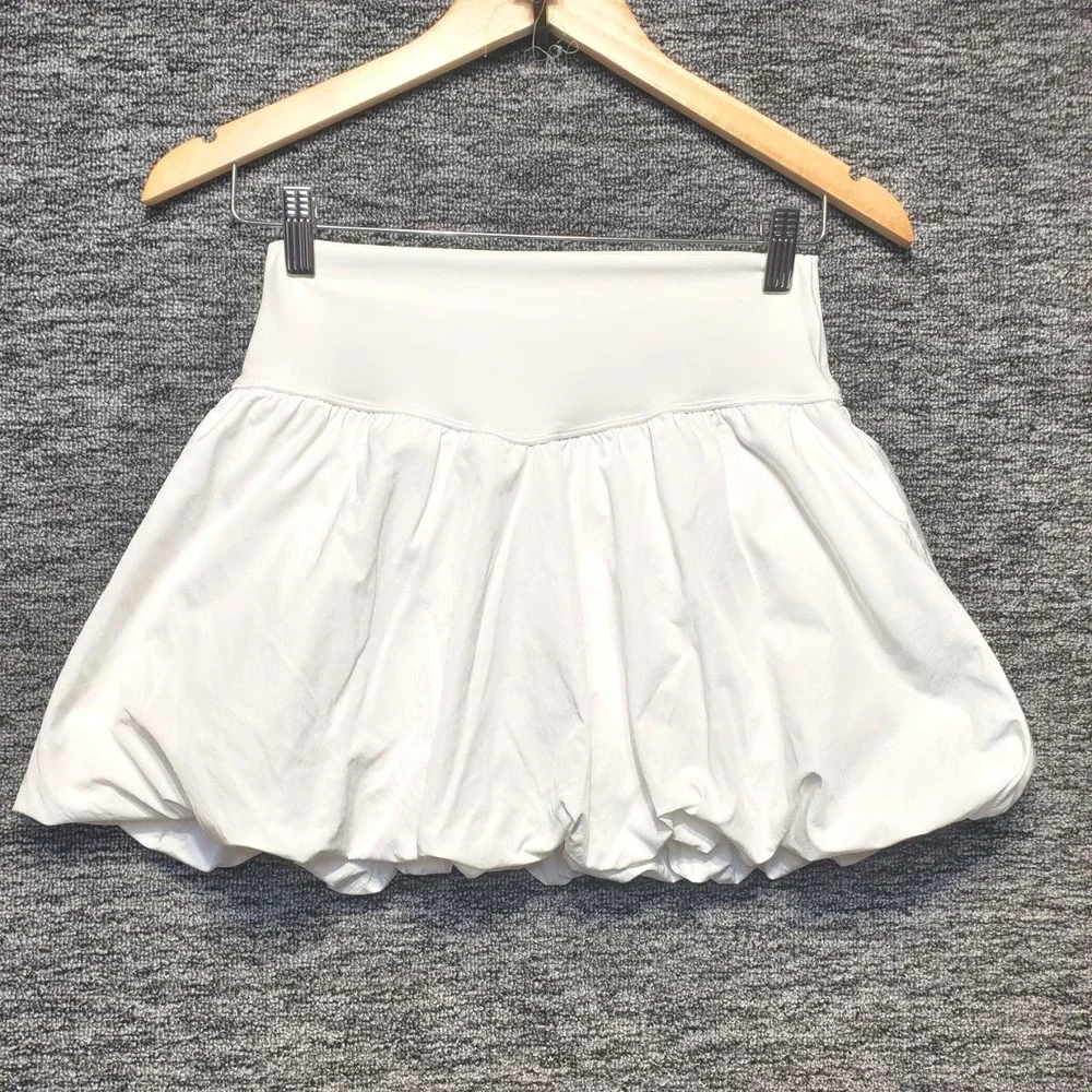 OFFLINE by Aerie Real Me Bubble Skort Women M White High Waisted Tennis kirt